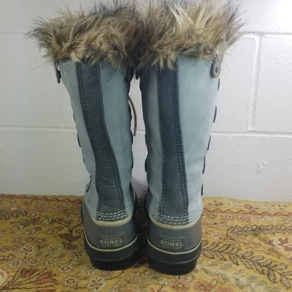 Sorel Joan of Artic blue suede lace up tall boots